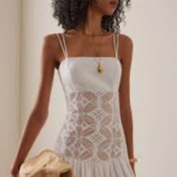 Silvia Tcherassi White Linen Pilar Maxi Gown, Size: MEDIUM - SOLD - Picture 1 of 15